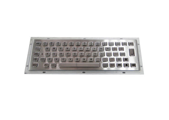 PS/2 USB 64 Keys Stainless Steel Keyboard For Information Kiosk