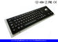 Black Industrial Keyboard With Optical Trackball In Full Travel Keys At IP65 Rating