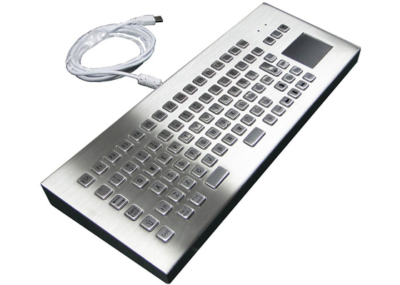 Rugged High Quality Industrial Metal Desktop Keyboard with Mouse Trackpad