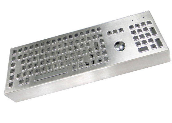 Super Rugged Industrial Desktop Metal Keyboard with Full Keys and Mouse Touchball