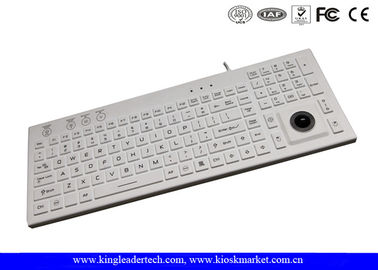 ซื้อ ที่กำหนดเอง CE FCC ขาว Backlight Silicon Keyboard มี Trackball online manufacture