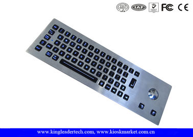 ซื้อ แป้นพิมพ์ LED Backlight อุตสาหกรรมสแตนเลสที่มีแทร็กบอล 64 คีย์ online manufacture