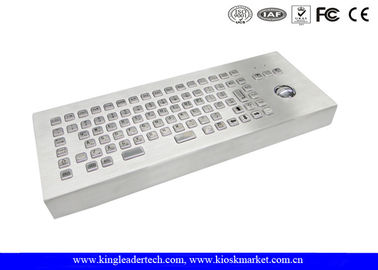 ซื้อ เดสก์ท็อป 86 คีย์คีย์บอร์ดสแตนเลสพร้อม Trackball FCC Brushed online manufacture