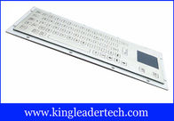 Brushed IP65 Kiosk Metal Industrial Keyboard With Touchpad Panel Mount From The Back