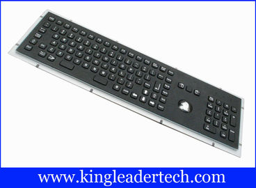 ซื้อ คีย์บอร์ดโลหะสีดำ 103 คีย์พร้อม Trackball Panel Mount Stainless Steel online manufacture