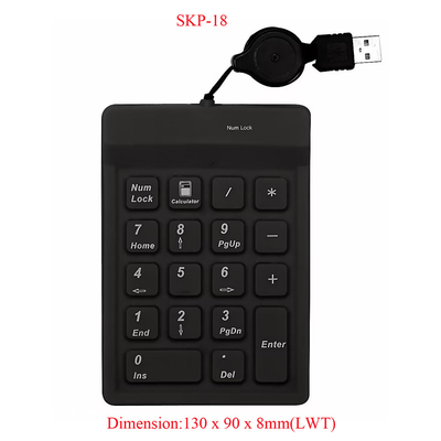 ซื้อ Anti-Virus Disinfectable Silicone Medical Industrial Numeric Keypad พร้อมสาย USB ที่ถอดได้ online manufacture