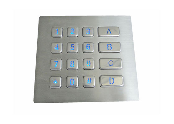 ซื้อ 16 ปุ่ม LED Backlighting Matrix Metal Keypad IP65 online manufacture