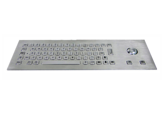ซื้อ IP65 แป้นพิมพ์อุตสาหกรรมโลหะขัดเงา SS พร้อม Trackball 64 Keys online manufacture