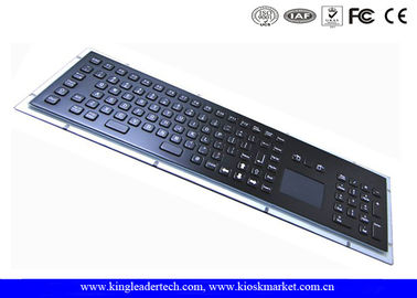 ซื้อ แป้นพิมพ์สีดำ IP65 อุตสาหกรรมโลหะ Kiosk ด้วยทัชแพดและปุ่มฟังก์ชัน online manufacture