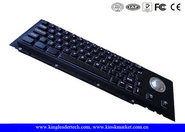 ซื้อ 63 คีย์วิศวกรรมโลหะสีดำแป้นพิมพ์อุตสาหกรรมที่มี Trackball แผงเมา online manufacture