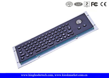 ซื้อ 66 กุญแจโลหะสีดำแผงแป้นพิมพ์อลูมิเนียมกลับด้วย Trackball ออปติคอล online manufacture
