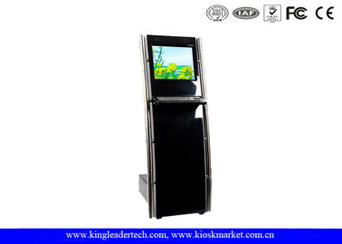 ซื้อ ประหยัดพื้นที่ในมาตรฐานการสัมผัสหน้าจอแสดงข้อมูล Kiosk ด้วยโลหะ Kiosk แป้นพิมพ์และ Trackball online manufacture