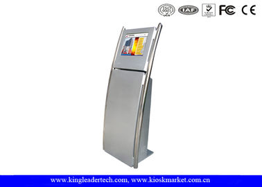 ซื้อ ตู้คีออสหน้าจอสัมผัสข้อมูลที่ปรับแต่งได้พร้อมเสาสแตนเลสสองเสา online manufacture