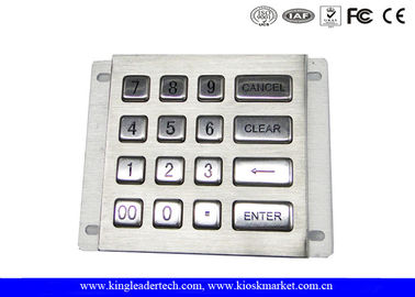ซื้อ 16 Long Travel Button Metal Numeric Keypad RS232 ทนทานสำหรับอุตสาหกรรม online manufacture