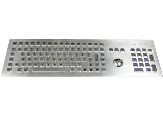 ซื้อ แป้นพิมพ์สแตนเลสอุตสาหกรรมแบบติดตั้งด้านหน้าพร้อมลูกสัมผัสเมาส์ online manufacture