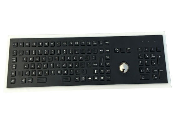 103 Keys Electroplated Black Industrial Metal Keyboard 20mA 38mm Trackball