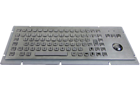 คีย์บอร์ดอุตสาหกรรมคีออสก์ USB พร้อม Trackball 304 Stainless Steel